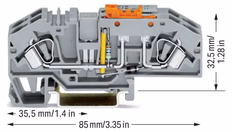 WAGO GmbH & Co. KG Terminale di disconnessione del conduttore di terra 282-640