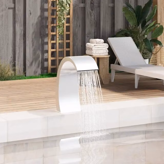 Fontana per Piscina 22x60x70 cm in Acciaio Inox 304 148882