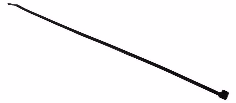NEDES Nastro adesivo trasparente 370 / 4,8 mm, colore nero, protezione UV, confezione da 100 pezzi - T4371UV