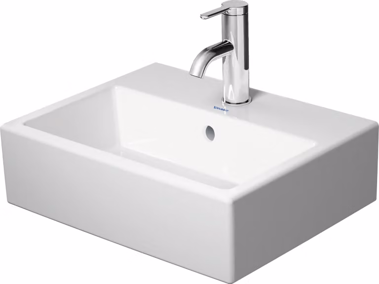 Duravit Vero Air lavabo 45x35cm, avec trop-plein, avec table de robinetterie, 1 trou de robinet, broyé, 0724450027, 0724450027