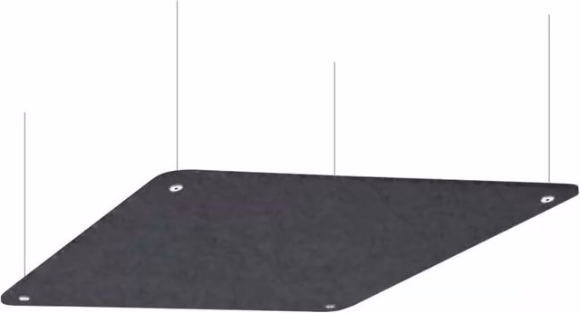 Pannello Fonoassorbente da Soffitto GIORDANOSHOP in Polistirolo con Kit di 4 Cavetti, Colore Antracite, L 100 x L 100 cm – 1