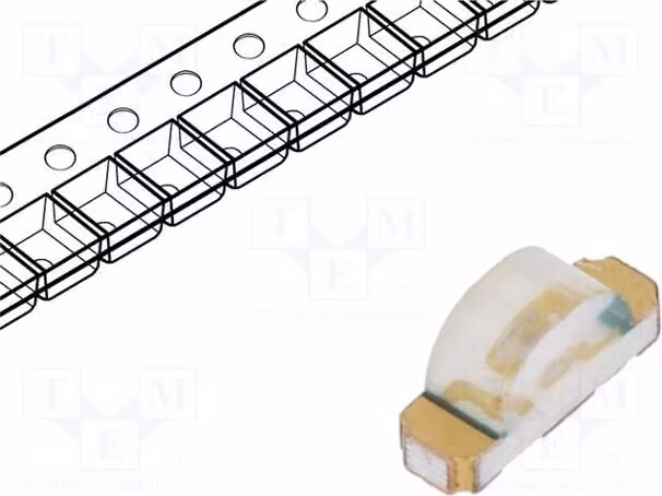 5 LED, 3,4÷3,9V, 45÷150 mcd, 130°, colore verde, 1204, dimensioni 3,2x1,5x1 mm, tecnologia SMD, corrente di funzionamento 20 mA, serie Q-C110, diodi LED