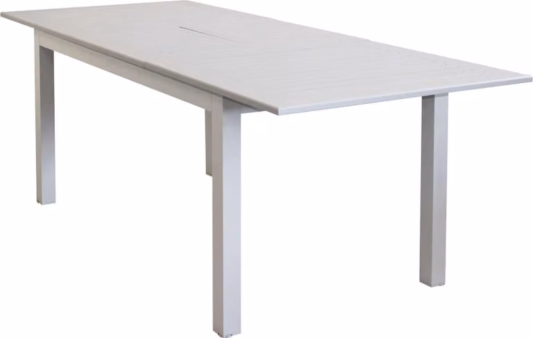 Milani Home - tavolo da giardino allungabile, alluminio, 8 posti, tortora, piano 150/210 x 100 cm