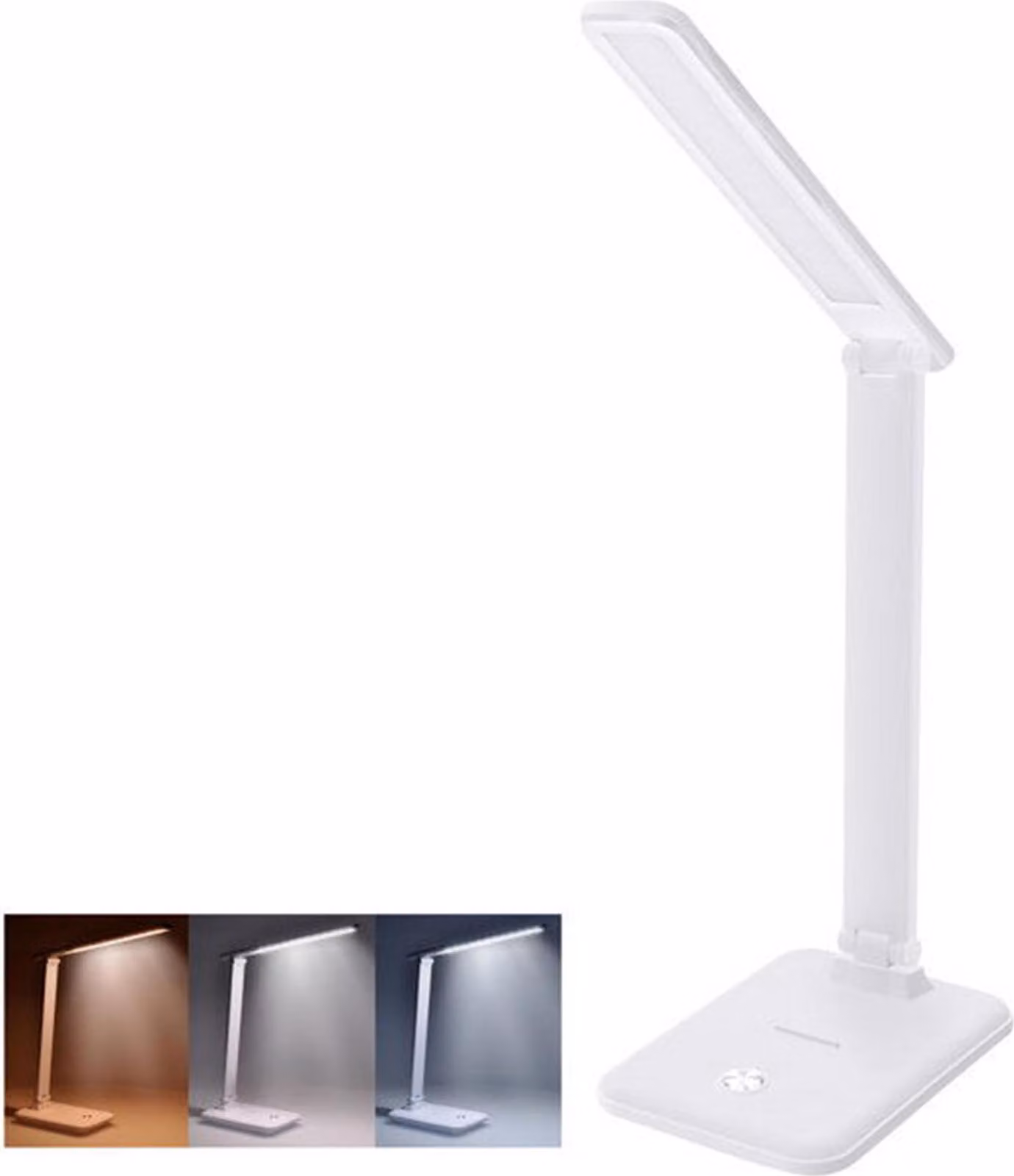 Lampada da tavolo LED 10W 3-6000K CCT bianco SOLIGHT WO64-W