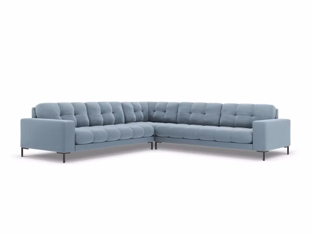 Divano angolare reversibile Bali Cosmopolitan Design in velluto azzurro da 6 posti L/P/H: 256 x 93 x 75 cm – 2