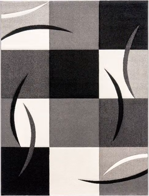 Tappeto moderno Diamora nero-bianco-grigio L: 290 cm, P: 200 cm – 1