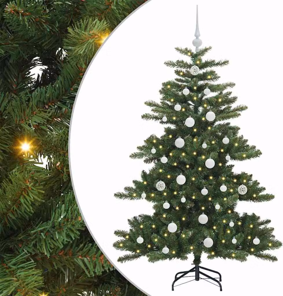 Albero di Natale Artificiale con Rami Pieghevoli Verde 150 cm