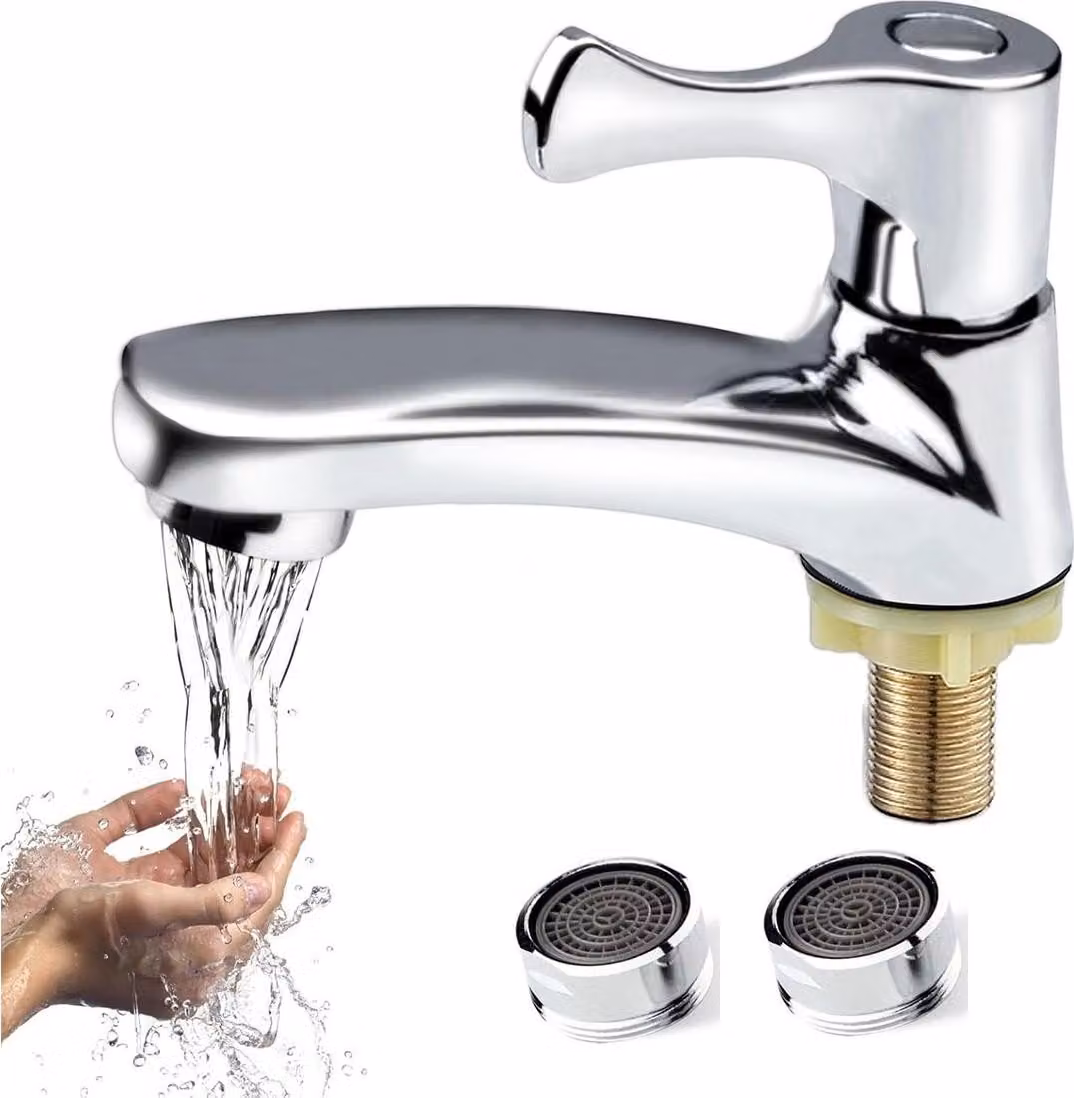 INF Rubinetto da Lavabo Singolo in Cromato con Nucleo in Rame e Filtri