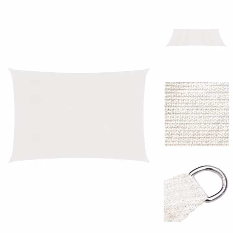 vidaXL Tenda da sole 160 g/m² bianco 2x3,5 m HDPE - Ombrelloni e tende da sole