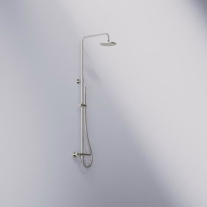 Steinberg 100 - Set doccia con termostatico, diametro 200 mm, nichel spazzolato 100 2721 BN
