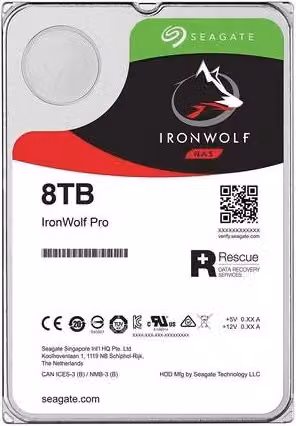 Hard Disk Interno Seagate IronWolf NAS ST8000VN004 da 8 TB, 3.5 pollici, SATA, 7200 giri/min