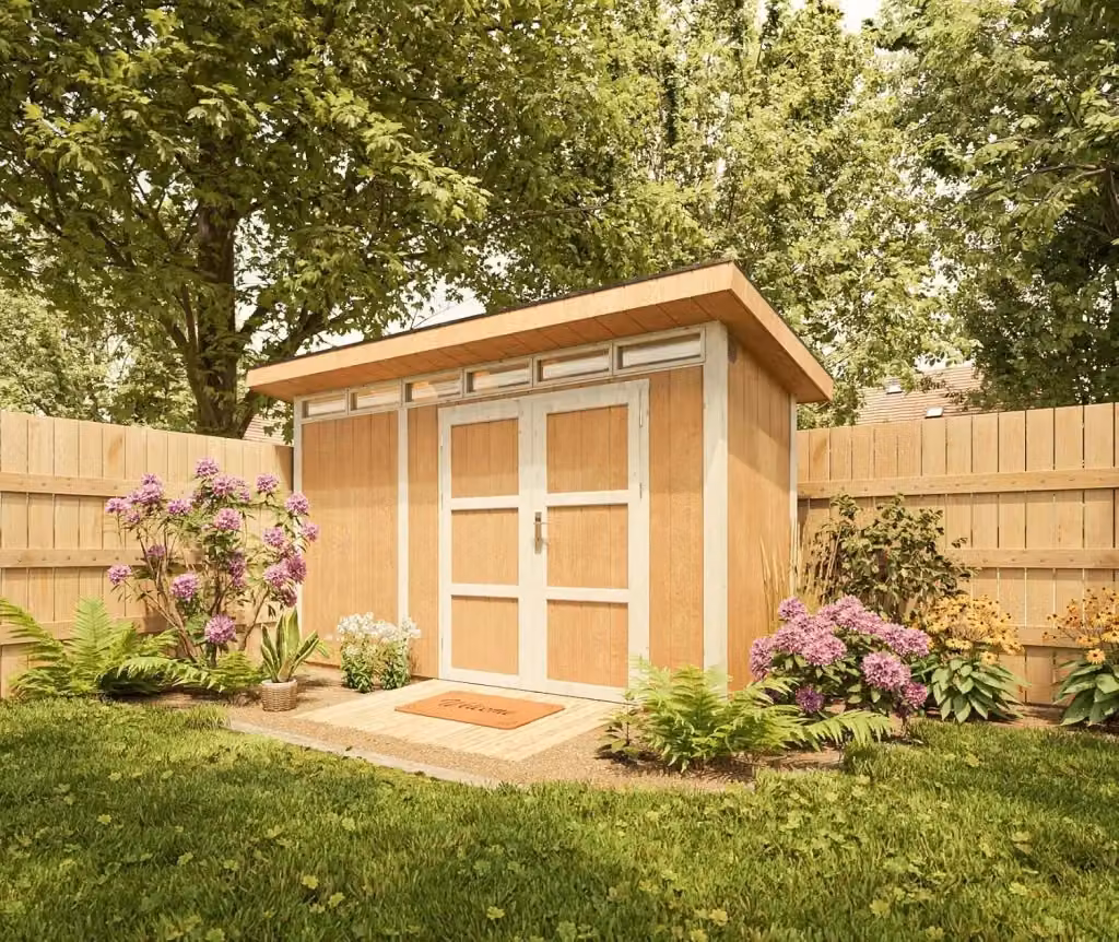 Casetta da Giardino Timbela M902A Qualit Premium in Legno Grigio e Beige L: 411 cm, P: 161 cm – 2