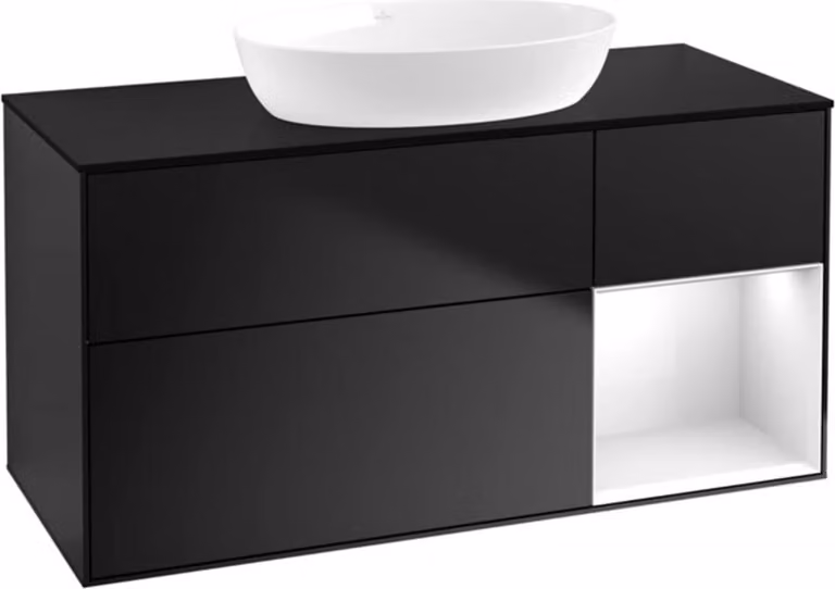 Mobile V&B Finion 120 cm, Pl b m, Rg glo wh. Lac, bla m Lac