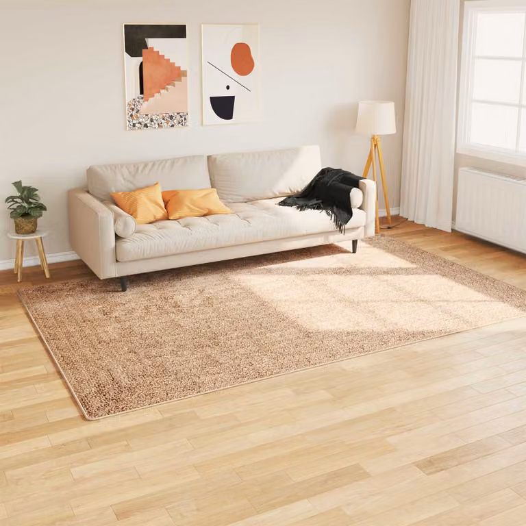 Tappeto Runner vidaXL MARSA Giallo e Beige, Design Astratto Moderno, Lavabile e Antiscivolo, L 150 x P 230 cm, in Poliestere