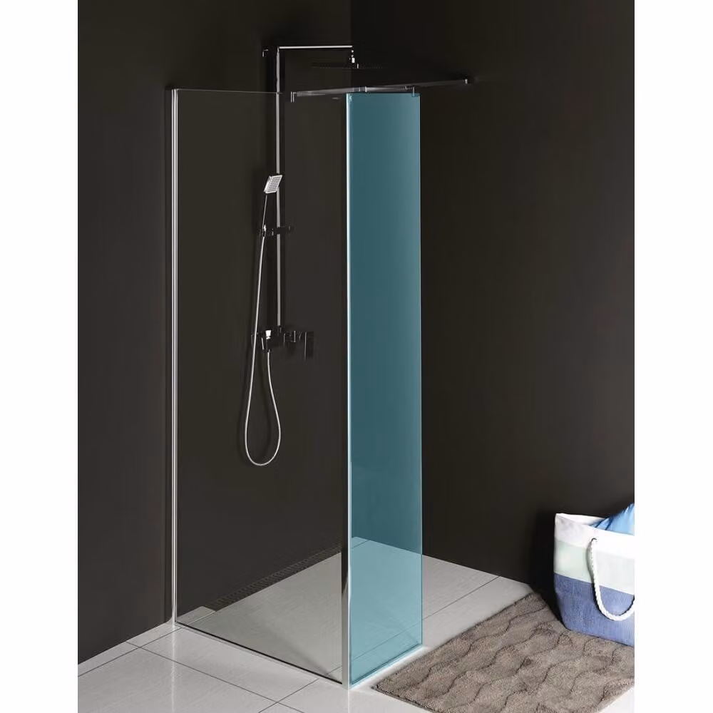 Polysan Modular Shower - Parete doccia fissa MS2, 1000 mm, per collegamento a pannello fisso, vetro trasparente MS2A-100