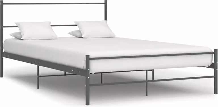The Living Store Struttura letto in metallo grigio 120x200 cm
