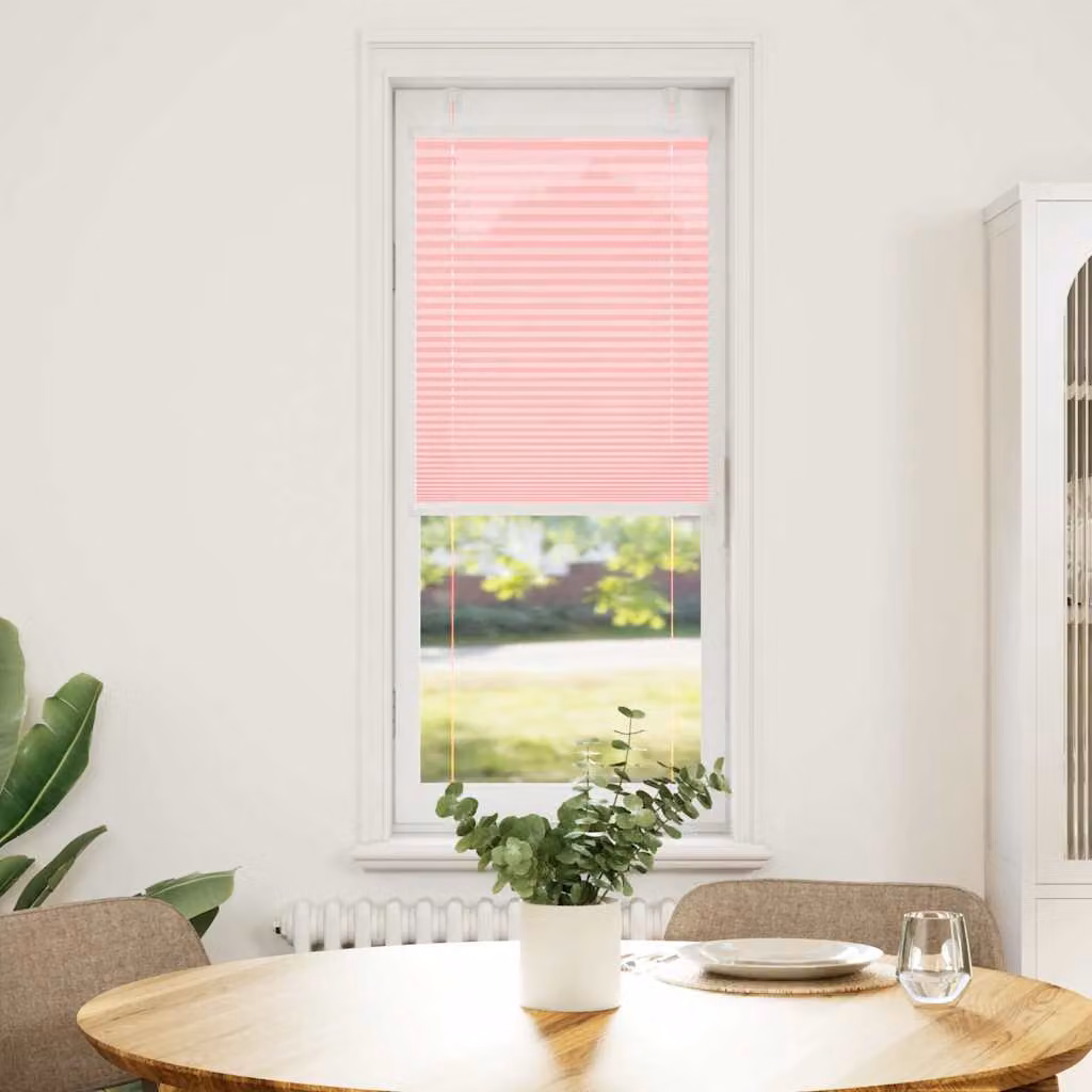 vidaXL Tenda Plissettata Rosa 50x150 cm Larghezza Tessuto 49,4 cm
