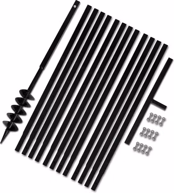 Trapano da terra manuale con manico da 100 mm e tubo di prolunga in acciaio nero da 13 m CFW2262662