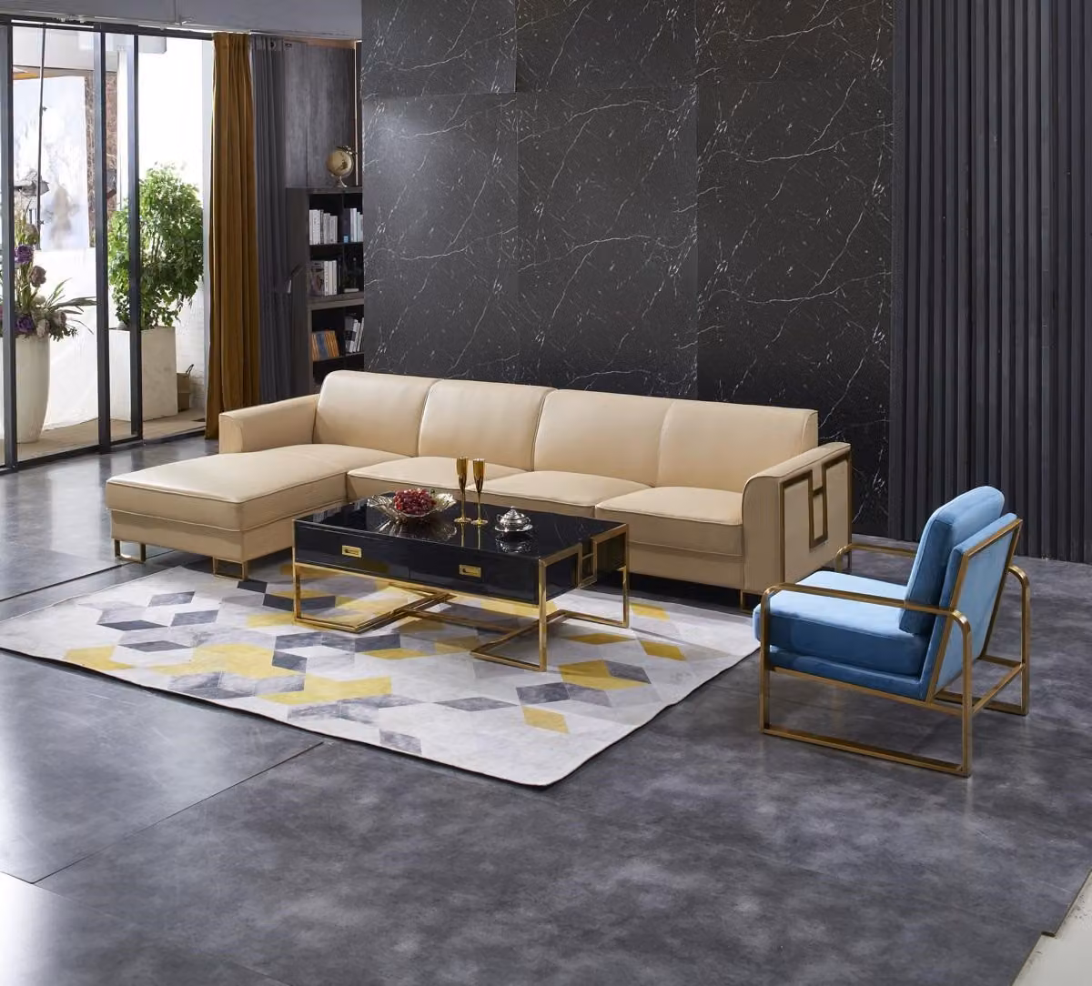 Design Polster Couch Wohnlandschaft Ecksofa Polster Sitz Garnitur Sofa L-Form
