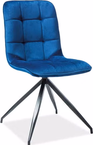 Set di sedie da pranzo per cucina Texo blu navy, set di 4 sedie