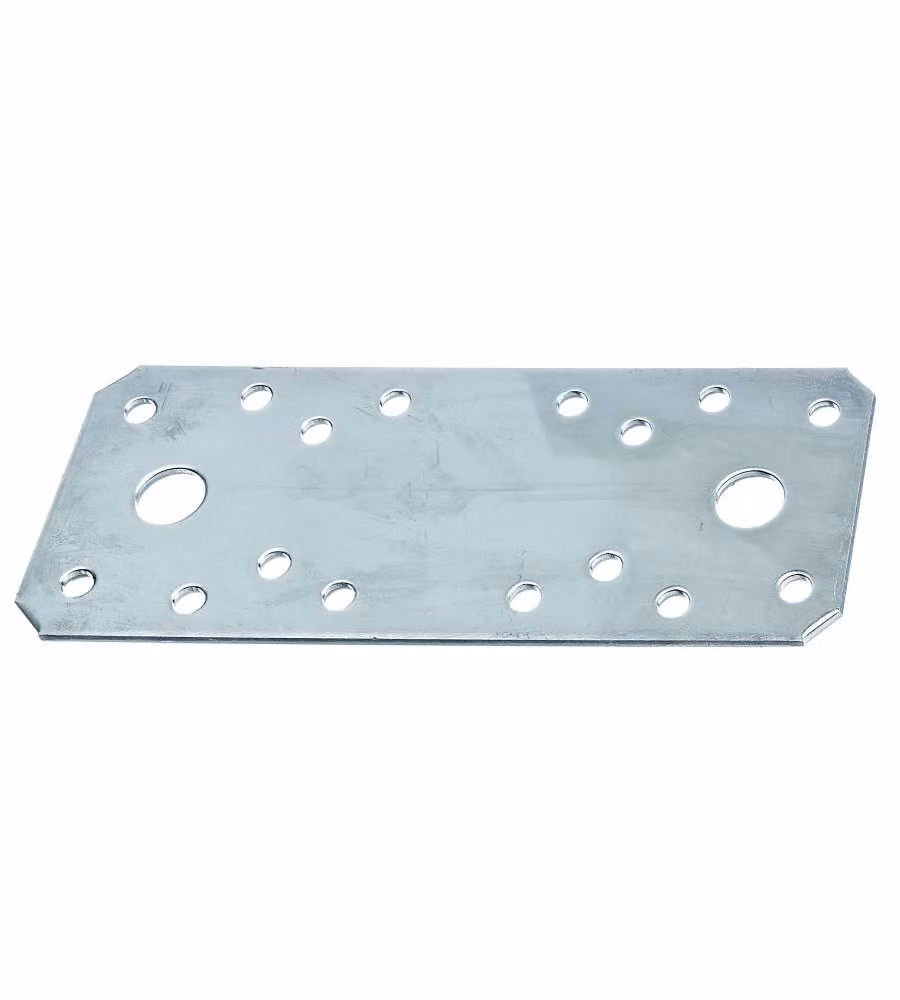 Alberts Piastra giunzione piana zincata 35x96 mm spessore 2,5 mm silver