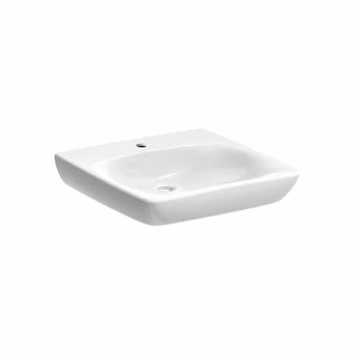 Geberit Renova Nr. 1 Comfort lavabo, encastrable, 550x550mm, avec percement pour robinetterie, sans trop-plein, blanc, 258557600, 258557600