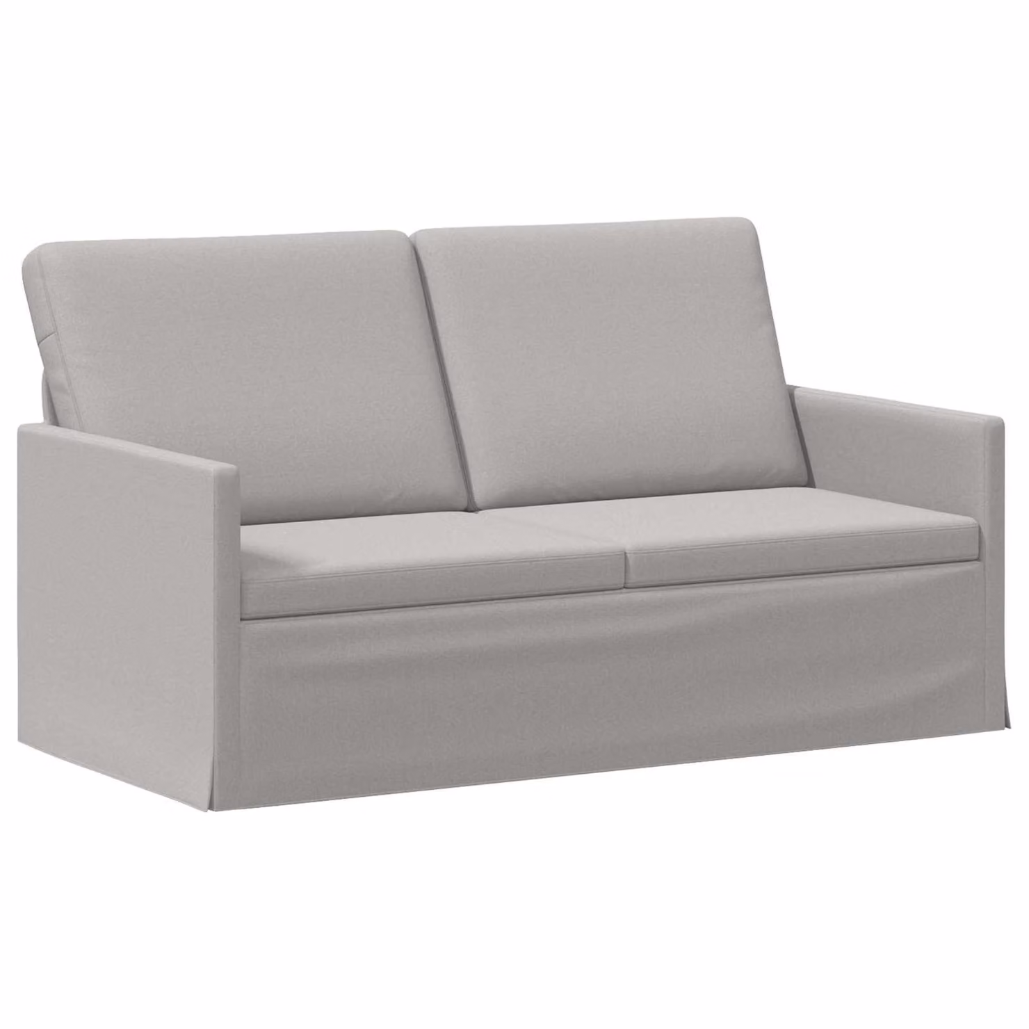 Divano a 2 posti vidaXL Grigio Moderno con Struttura in Metallo e Rivestimento in Tessuto L: 150 cm, P: 81 cm, H: 82 cm