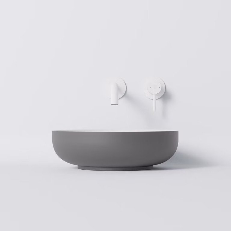 Steinberg Série 440 lavabo à poser, rond, sans trop-plein, 400x400x120mm, SOLIDSurface, 440612006, 440612006