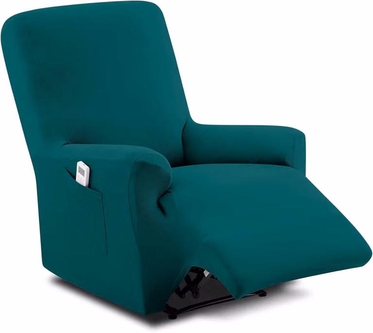 Copri divano elasticizzato, da 70 a 100 cm, color verde scuro, lavabile, ideale per il soggiorno