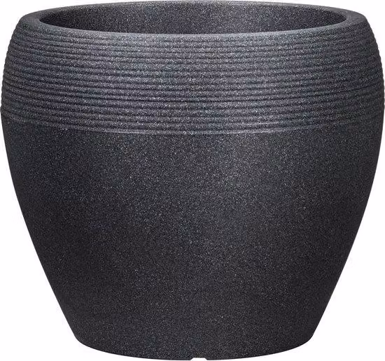 Cassetto per piante Lineo in nero granito, larghezza 40 cm