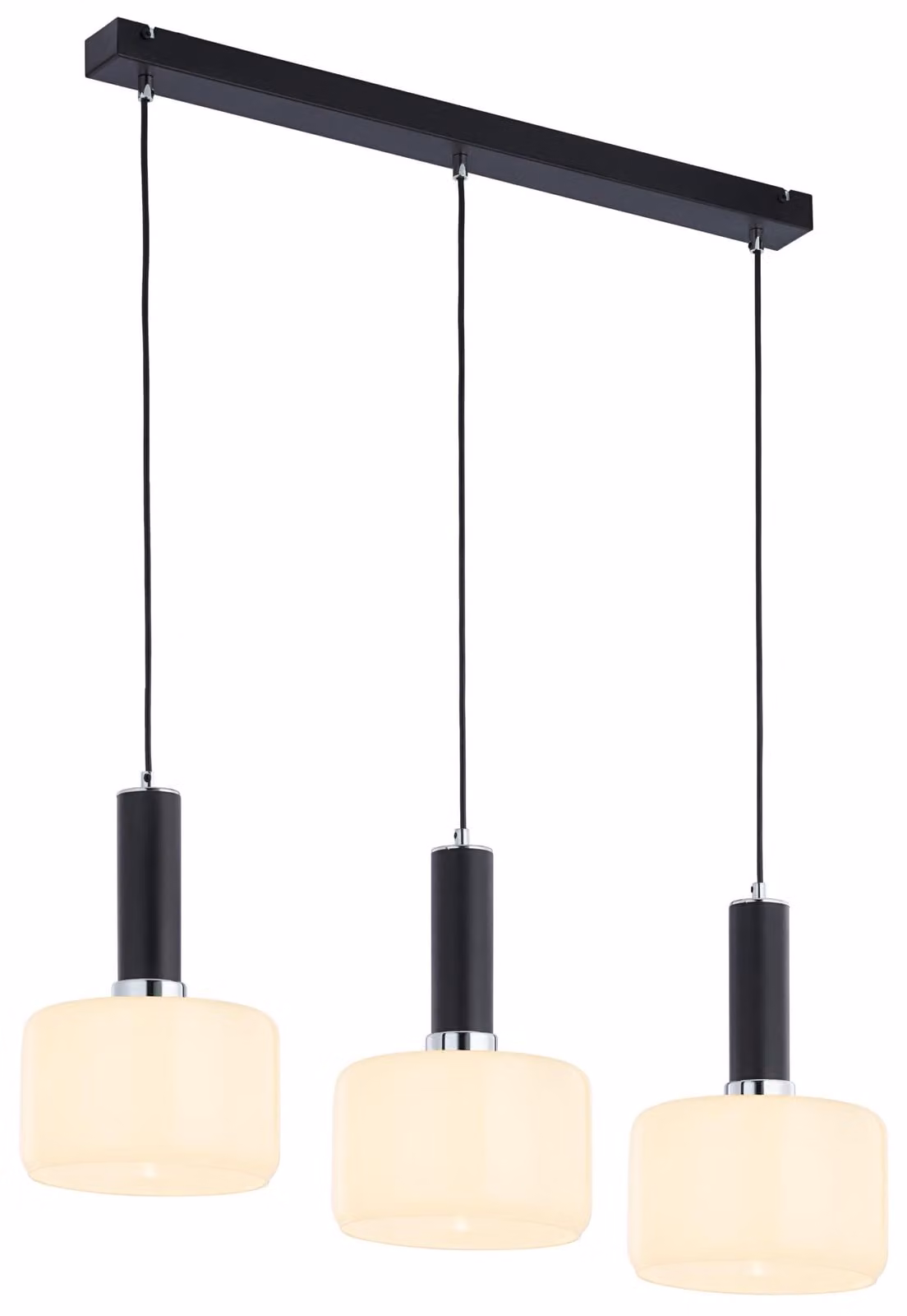 Lampada a sospensione VANES bianco e nero 3xE27x40W in metallo, dimensioni: 80x77x20 cm, IP20, Jupiter