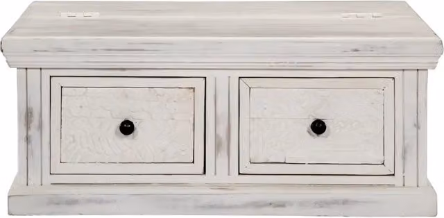 Tavolino da Salotto Bianco 70x70x30 cm Legno Massello di Mango 249872
