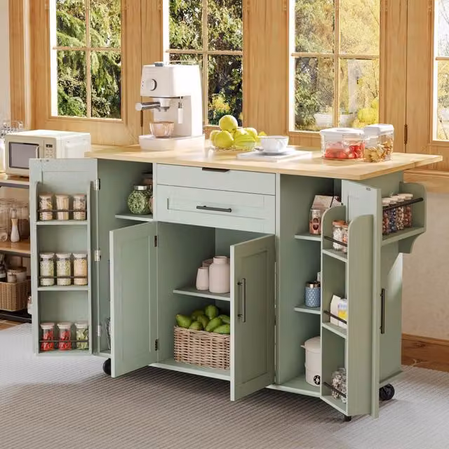 Mobile Cucina con Cassetti e Ripiani ¨C Minimal ¨C 120x45x70cm Legno Bianco