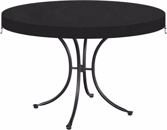 Copritavolo in tessuto Oxford resistente all'inverno, impermeabile e resistente ai raggi UV - Copritavolo protettivo per tavoli da giardino rotondi - per gli amanti del giardino - Diametro 122 x 10 cm - 1 pezzo