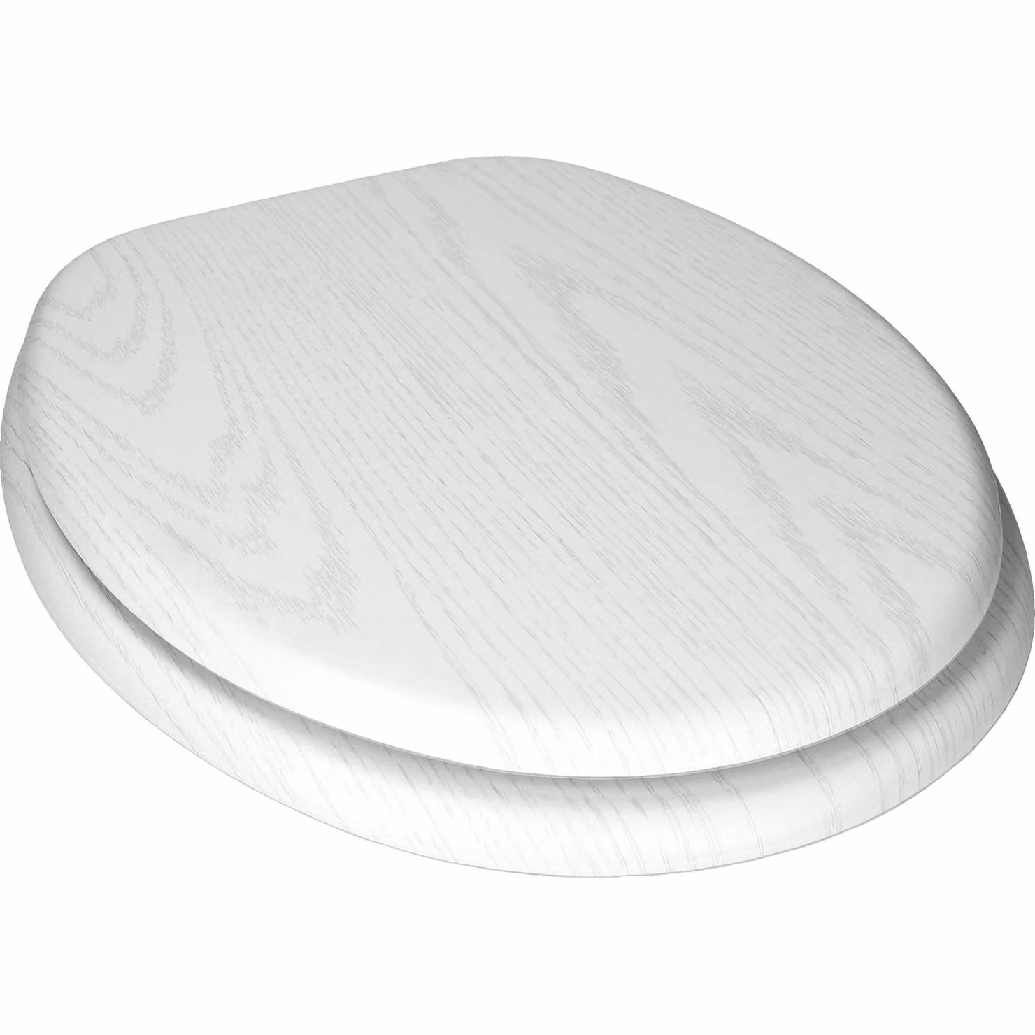 Copriwater in legno VESTIAMO CASA colore Rovere Bianco Perla L: 37,5 cm, P: 43,4 cm, H: 5,5 cm