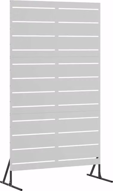 Paravent per Privacy DESIGN IN in Acciaio Grigio L/P/H: 100 x 50 x 180 cm – 1