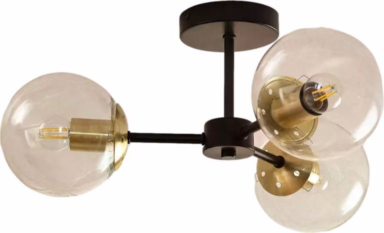 Lampada da soffitto con sfere di vetro Abruzzo Clasico 3xE27