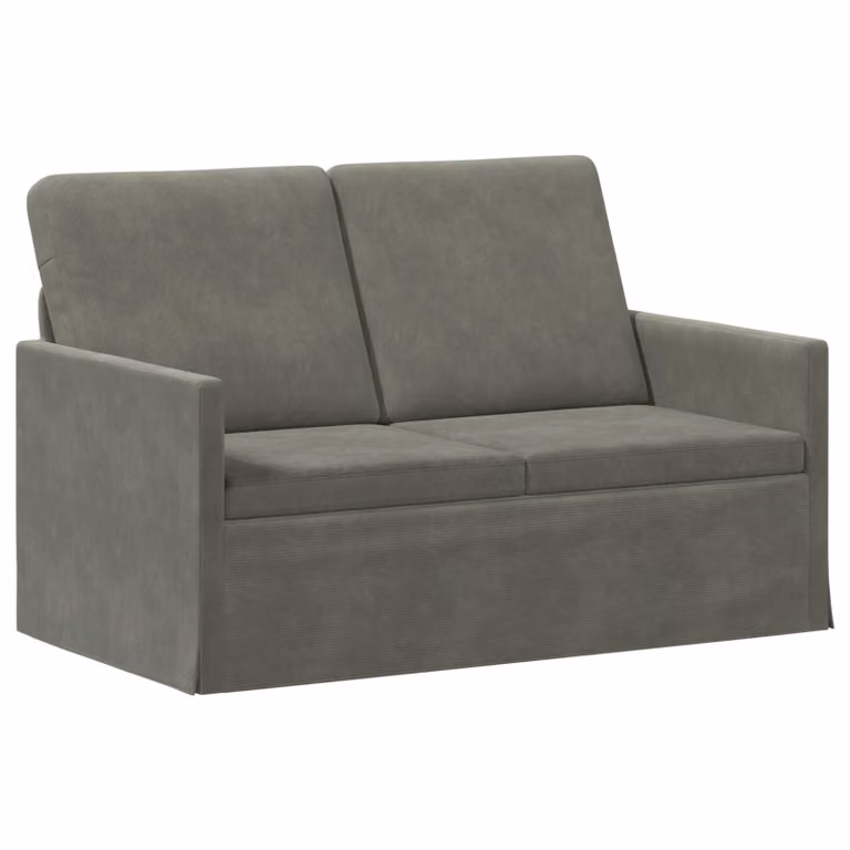 vidaXL Divano a 2 posti moderno in tessuto Grigio, L: 130 cm, P: 81 cm, H: 82 cm
