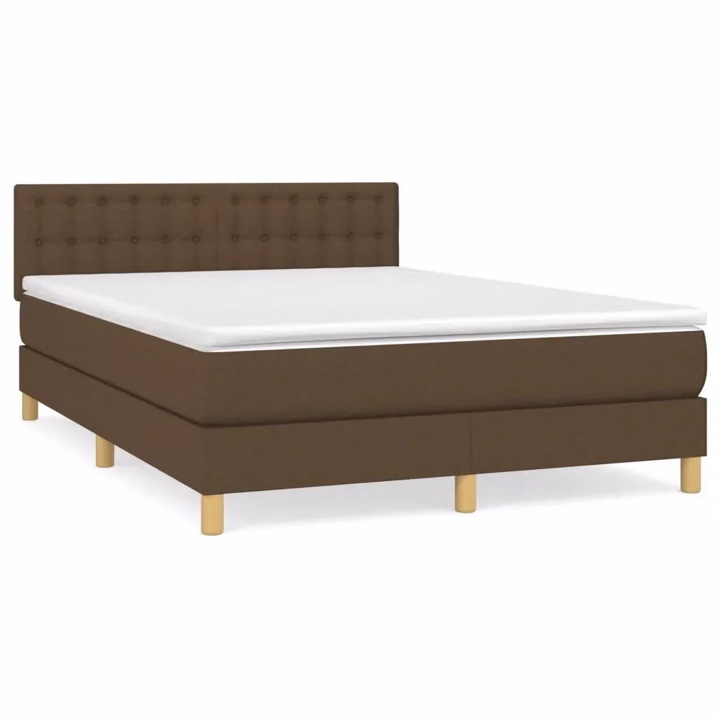 Letto Ibrido con Giroletto a Molle e Materasso vidaXL, Marrone e Bianco, L/P/H: 140 x 190 x 88 cm – 2
