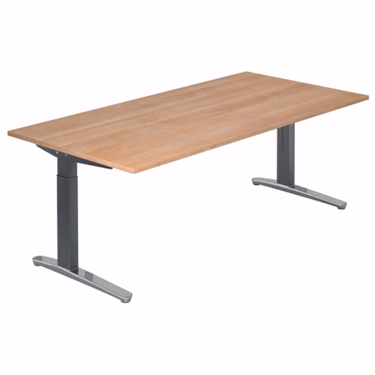 XTRA XB 2E GC - 200 x 100, impiallacciatura di noce, regolabile in altezza