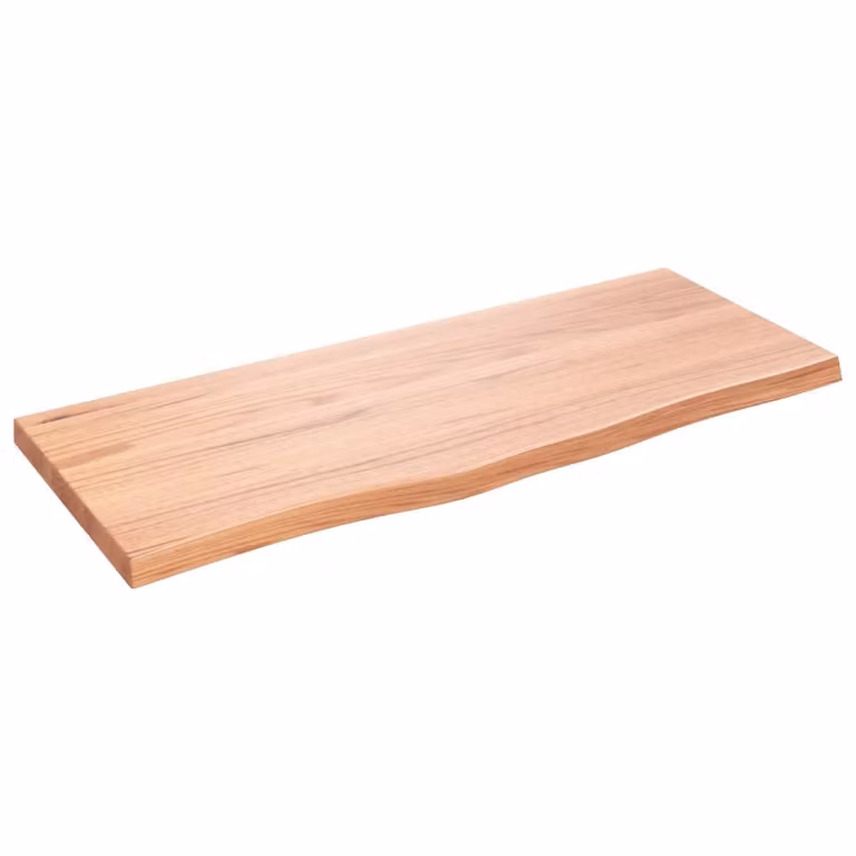 Piano Bagno Marrone 100x40x(2-4) cm Legno Massello Trattato