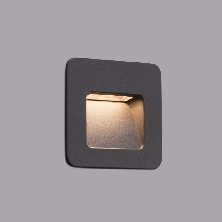 Lampada da incasso a parete per esterni a LED NASE-1 3000K IP44 grigio scuro