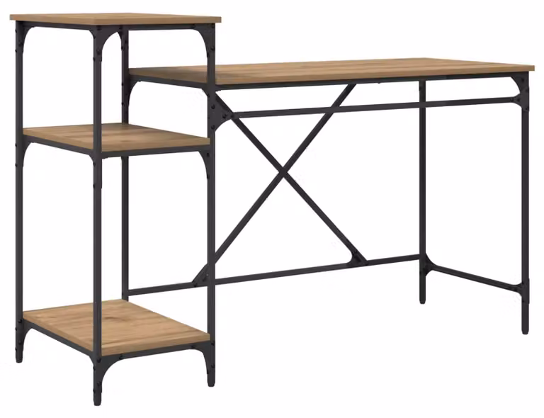 Scrivania Rovere artigianale 135 x 50 x 90 cm Legno multistrato