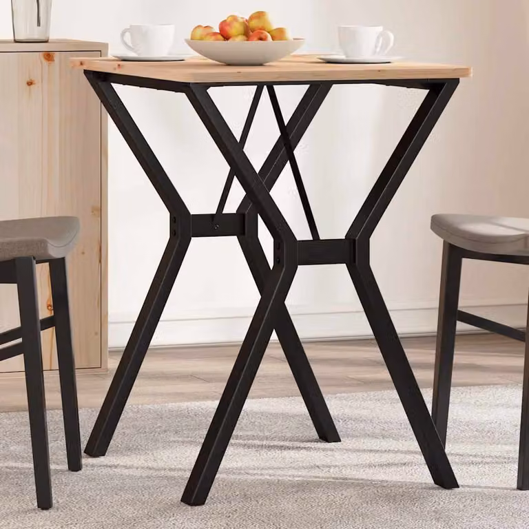vidaXL Gambe per Tavolo da Pranzo a Y in Metallo Verniciato Nero L/P/H: 60 x 50 x 73 cm