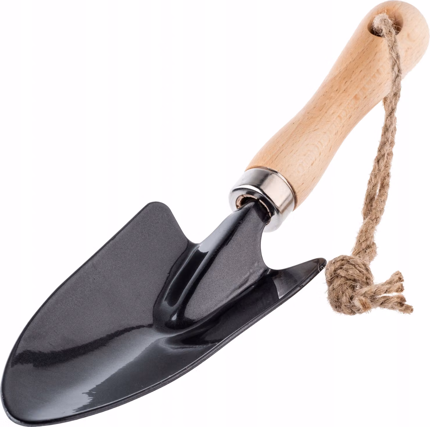 Pala da giardino in metallo KADAX "Rians", cazzuola stretta per fiori, con manico in legno, pale e vanghe, senza scala, 31 cm