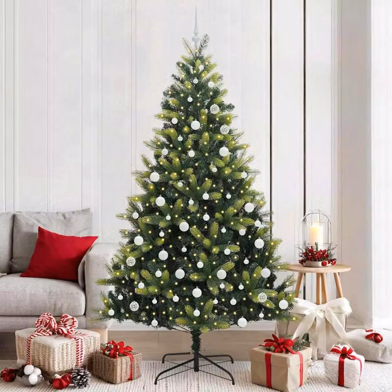 Maison Exclusive - Albero di Natale artificiale pieghevole con 300 LED verde 210 cm