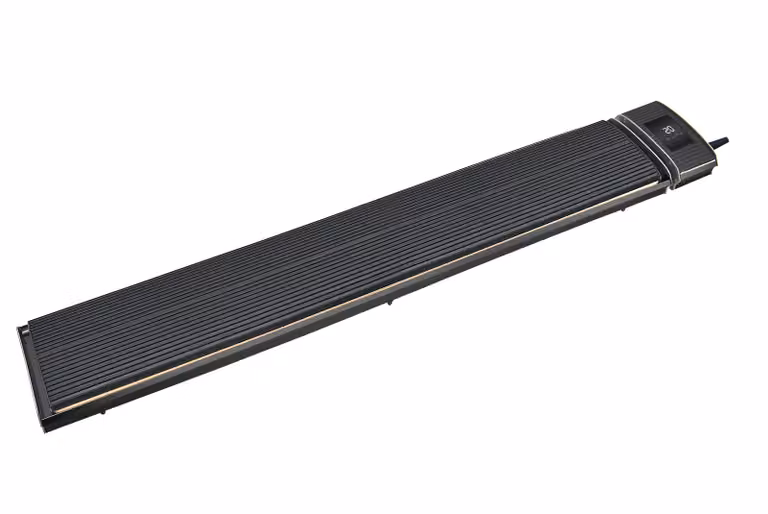 Riscaldatore da terrazza a infrarossi - nero - 1800-2400W, installabile a parete e a soffitto