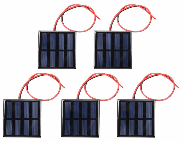 Mini pannello solare da 0,3 W, 2 V, confezione da 5 pezzi, polisilicio, caricabatterie fai-da-te