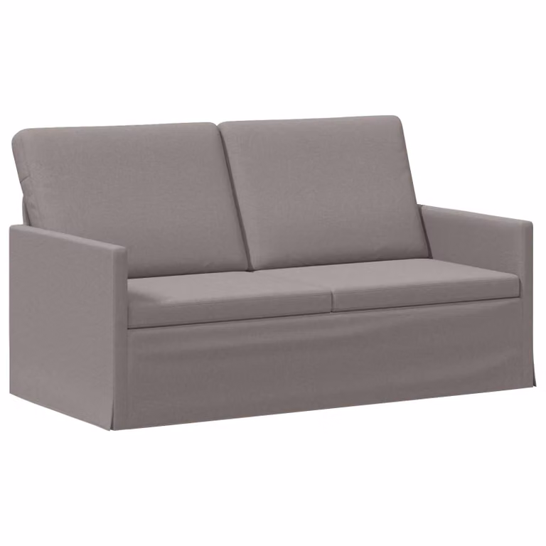 Divano a 2 posti moderno vidaXL in tessuto beige e grigio con struttura in metallo L: 150 cm, P: 81 cm, H: 82 cm