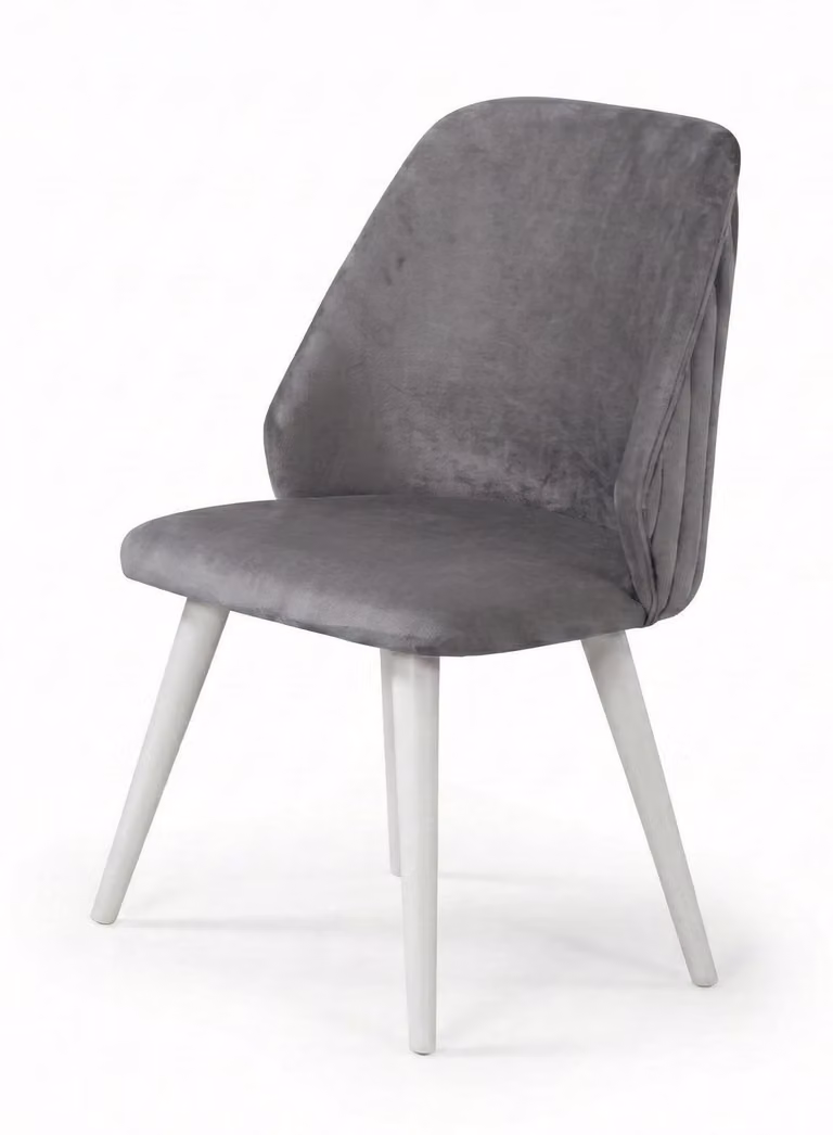 Sedia, stile moderno, colore grigio, comoda, nuova, ideale per la sala da pranzo, confortevole e imbottita